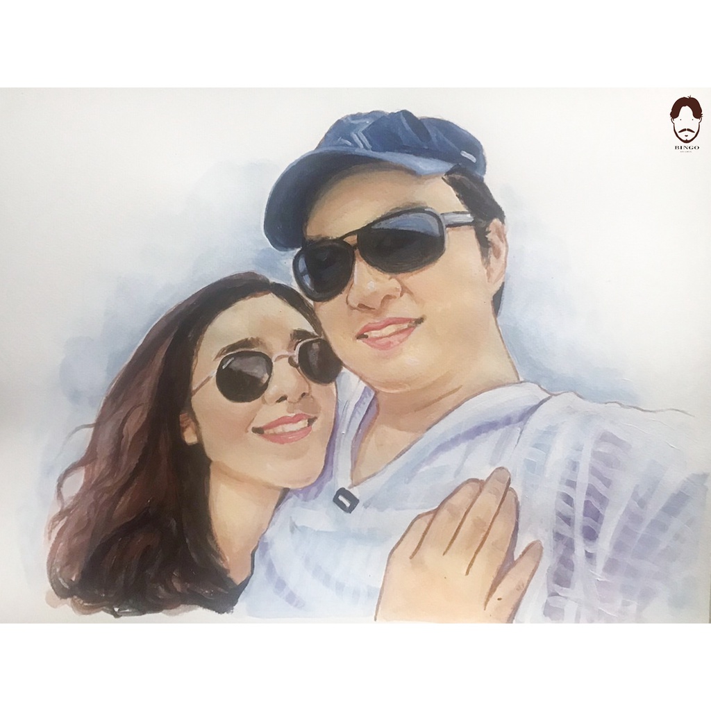 รับ วาดภาพเหมือนสีอะคริลิค วาดมือ ศิลปะ รูปที่ 8