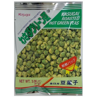 Kasugai Roasted Hot Greenpeas 87g  คาสุไกกรีนพีซอบร้อน 87 กรัม