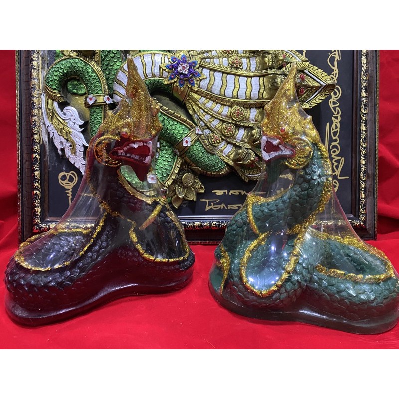 พญานาคราช เสริมโชค นำวางในอ่างได้จ้า สูง 11 นิ้ว