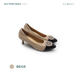 LA BELLA รุ่น LB 2 TONE HEELS - BEIGE