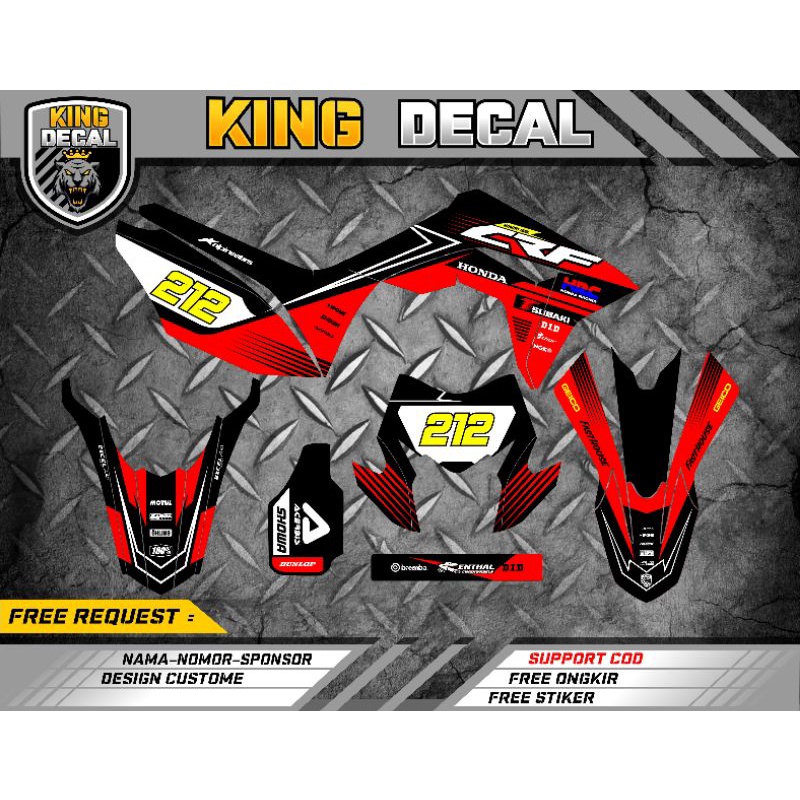DECAL CRF 150L DECAL CRF 150 L DECAL CRF 150L FULL BODY DECAL CRF SUPERMOTO DECAL CRF SUPER GLOSSY D