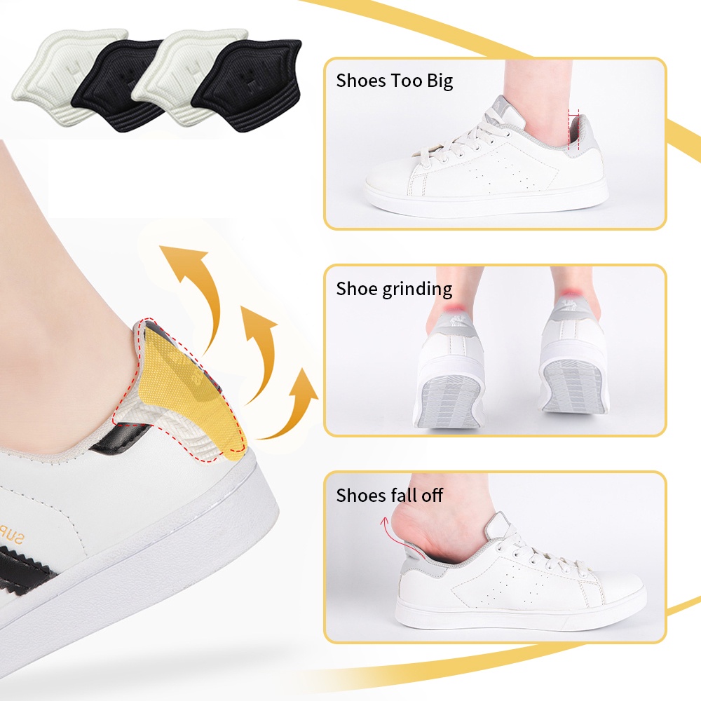 แผ่นแปะส้นเท้า ปรับขนาดได้ 1 คู่ สําหรับรองเท้ากีฬา - รูปที่ 2
