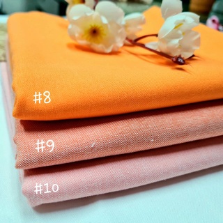 ผ้า cotton สีพื้น โทนสีส้ม