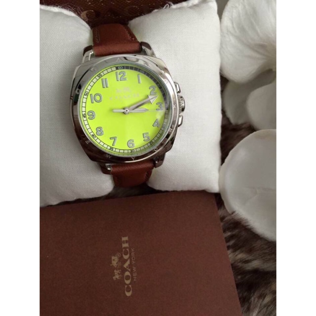 นาฬิกา Coach สายหนัง นีออน