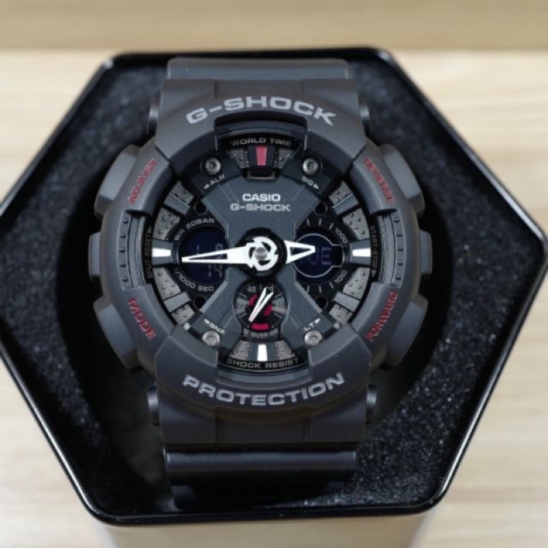 Casio G-shock รุ่น Ga-120  ของแท้100% มือสอง สภาพใหม่มาก + แถม G Shock Baby-G รุ่น BGA-132-1BDR สีดำ