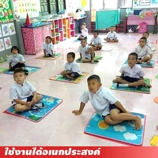แผ่นรองนั่ง เสื่อรองนั่ง แผ่นโฟมรองนั่ง ขนาด 60x60 ซม. มีลายทั้ง 2 ด้าน ใช้งานได้อเนกประสงค์