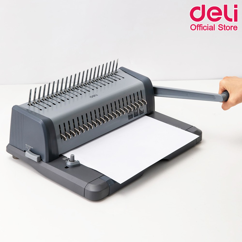 Deli 3873 Binding Machine เครื่องเจาะกระดูกงูสำหรับเข้าเล่ม รับประกัน