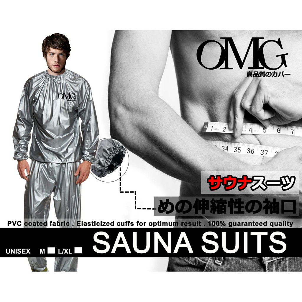 SAUNA SUIT JACKET PANTS SPORTSWEAR OMG ALLSIZE