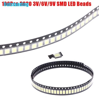 ลูกปัด 3030 Smd Led 1W 3V 6V 9V สีขาว สําหรับไดโอด TV 100 ชิ้น