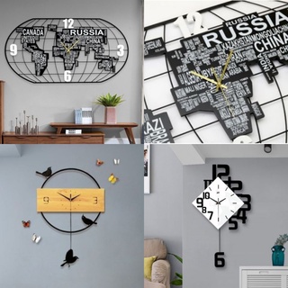 Liveinstyle นาฬิกาติดผนัง​ นาฬิกา แนวมินิมัล สุดเก๋ ⏲️ wall clock นาฬิกาแขวนผนัง นาฬิกาไม้​ งานเนี้ยบ ทำจากไม้​ เหล็ก