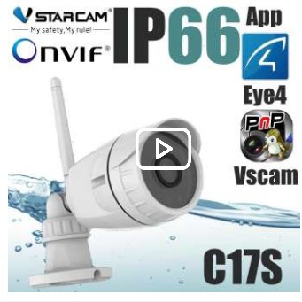 ส่งฟรี VStarcam 1080P Outdoor IP Camera กล้องวงจรปิดไร้สาย ภายนอก กันน้ำ 2.0ล้านพิกเซล รุ่น C16S/C17S/C18S