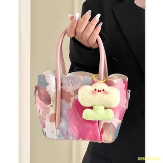 🍒Hot SalePetal bag women s 2022 กระเป๋าถือใหม่กระเป๋าสะพายไหล่ messenger bag