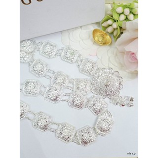 เข็มขัดสีเงิน​ มี​ 3​ แบบ งานนำเข้า​ ใส่กับชุดไทยดูกุลสตรีมากๆค่า