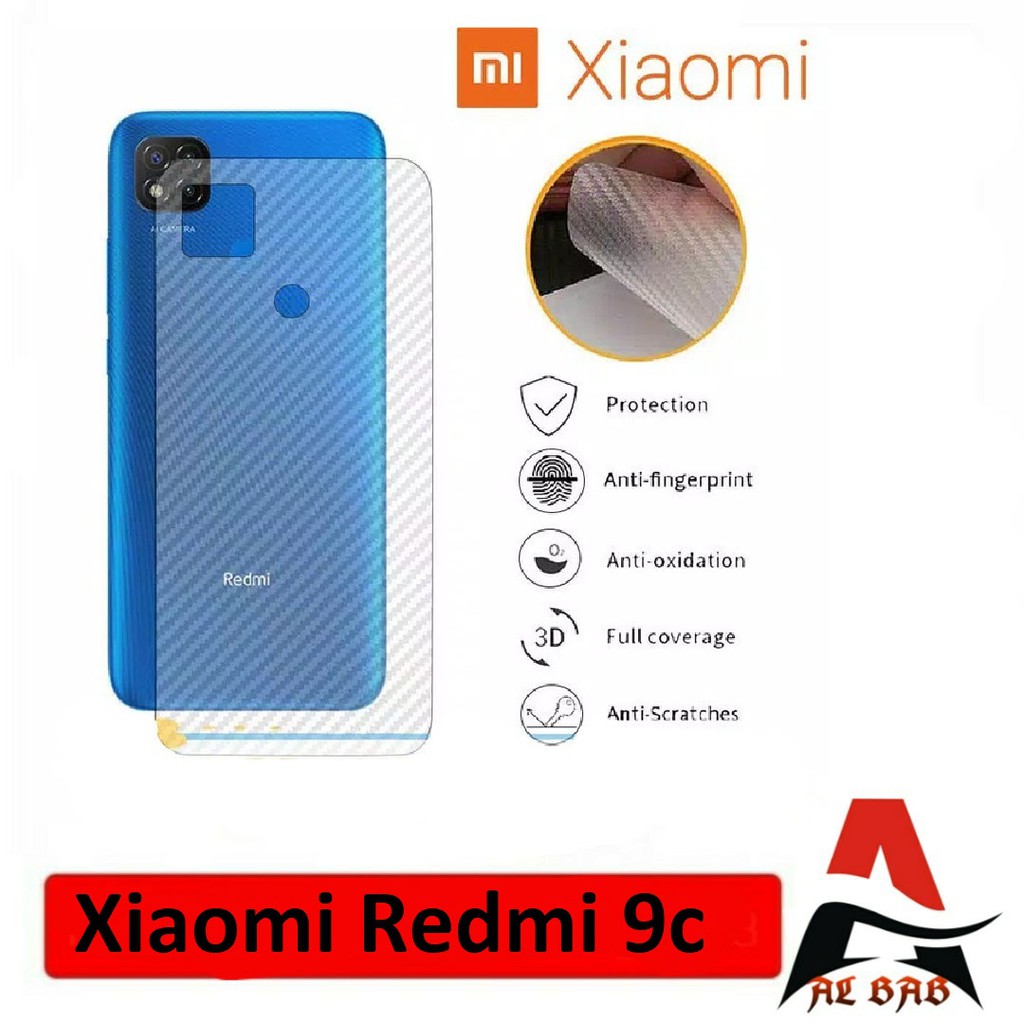 GARSKIN CARBON XIAOMI REDMI 9C BACK SCREEN PROTECTOR SKIN CARBON XIAOMI REDMI 9C