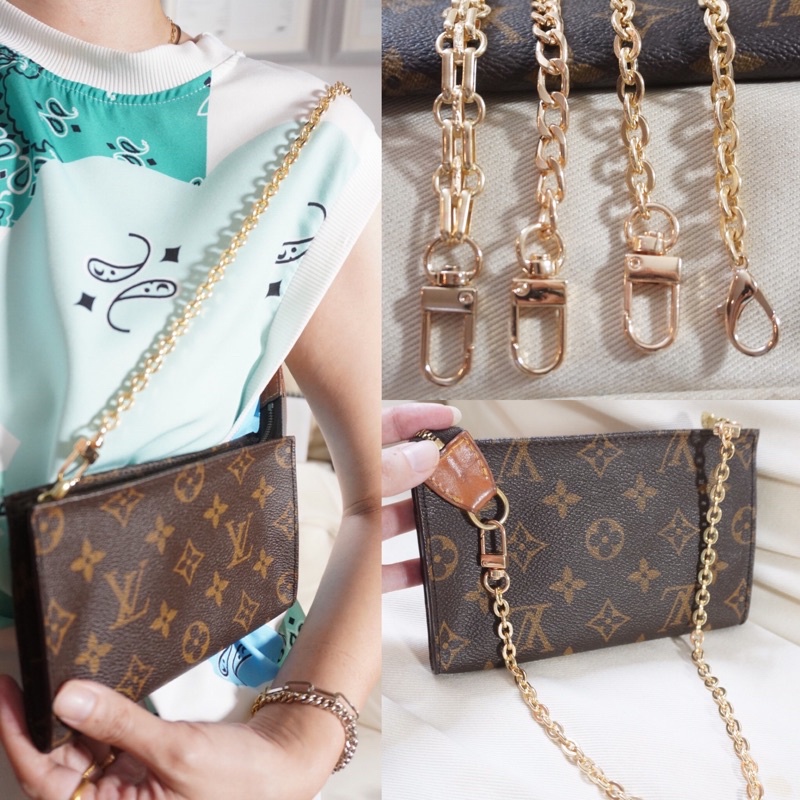 สายโซ่สะพายไหล่ chain shoulder strap สีทอง สีเงิน อัพเกรด สวยเงา หรูมาก
