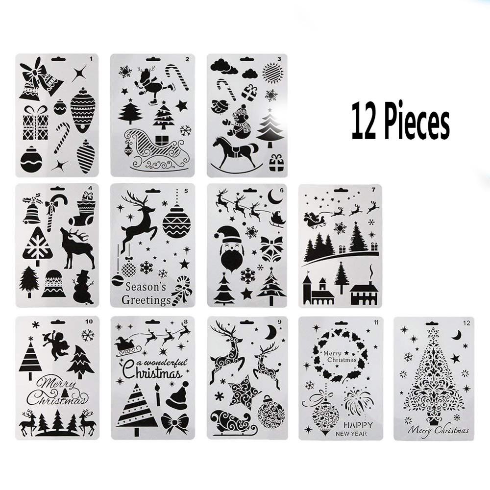 Early Education DIY Craft Stencil สําหรับเศษการจองภาพวาดอัลบั้มการ์ด Wall Template Stencil