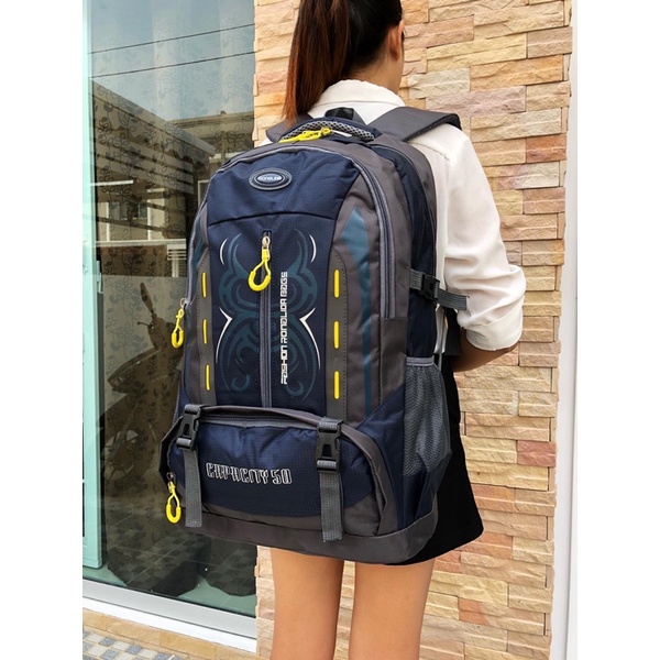 >ส่งของทุกวันจากกทม.<สินค้าคุณภาพแนะนำ กระเป๋าเป้เดินทาง RONGLIDA รุ่น OSG ขนาด50ลิตร ผ้าไนลอนหนา กันน้ำคุณภาพ