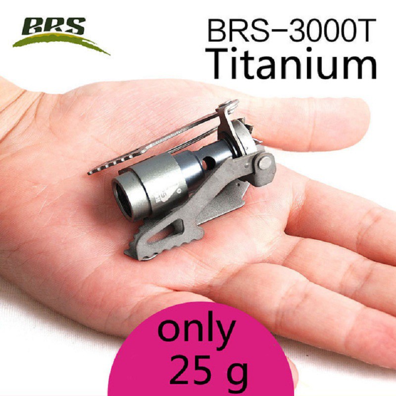 BRS-3000T 25g Mini Titanium เตาแก๊สแบบพกพากลางแจ้ง Camping Picnic Cooking Survival Pocket Burners
