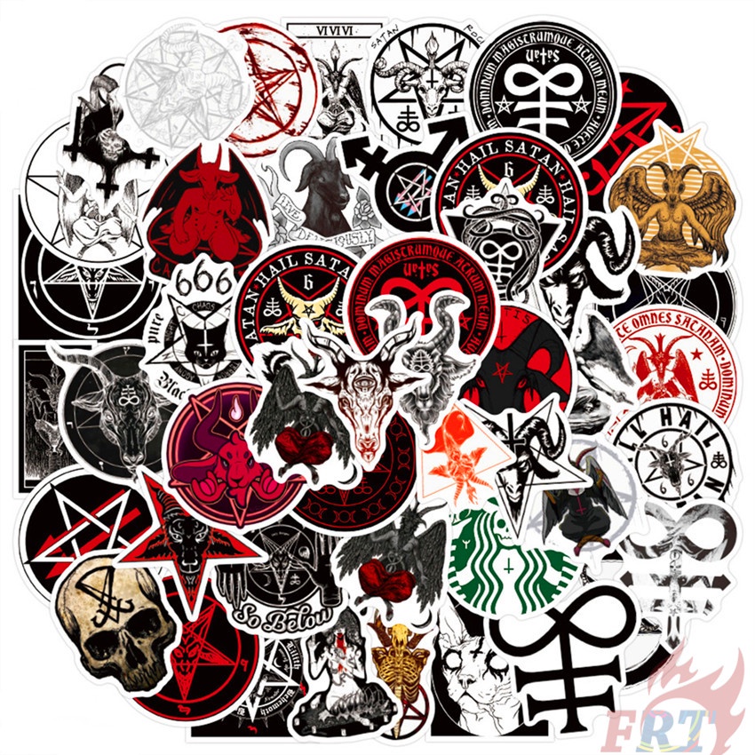 50Pcs/Set Punk Darkness Hell - Satan VS Pan Series 01 Stickers DIY Fashion Waterproof Doodle Decals Stickers