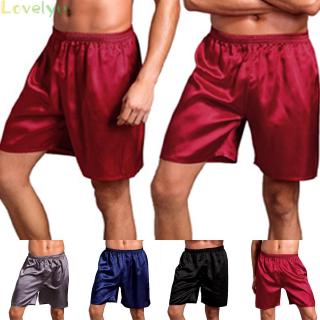 Shorts Comfortable Underwear Mens Boxer Loose Sleep Pajamas Shorts Sleepwear Comfy Satin Silk PJS Boxers Short