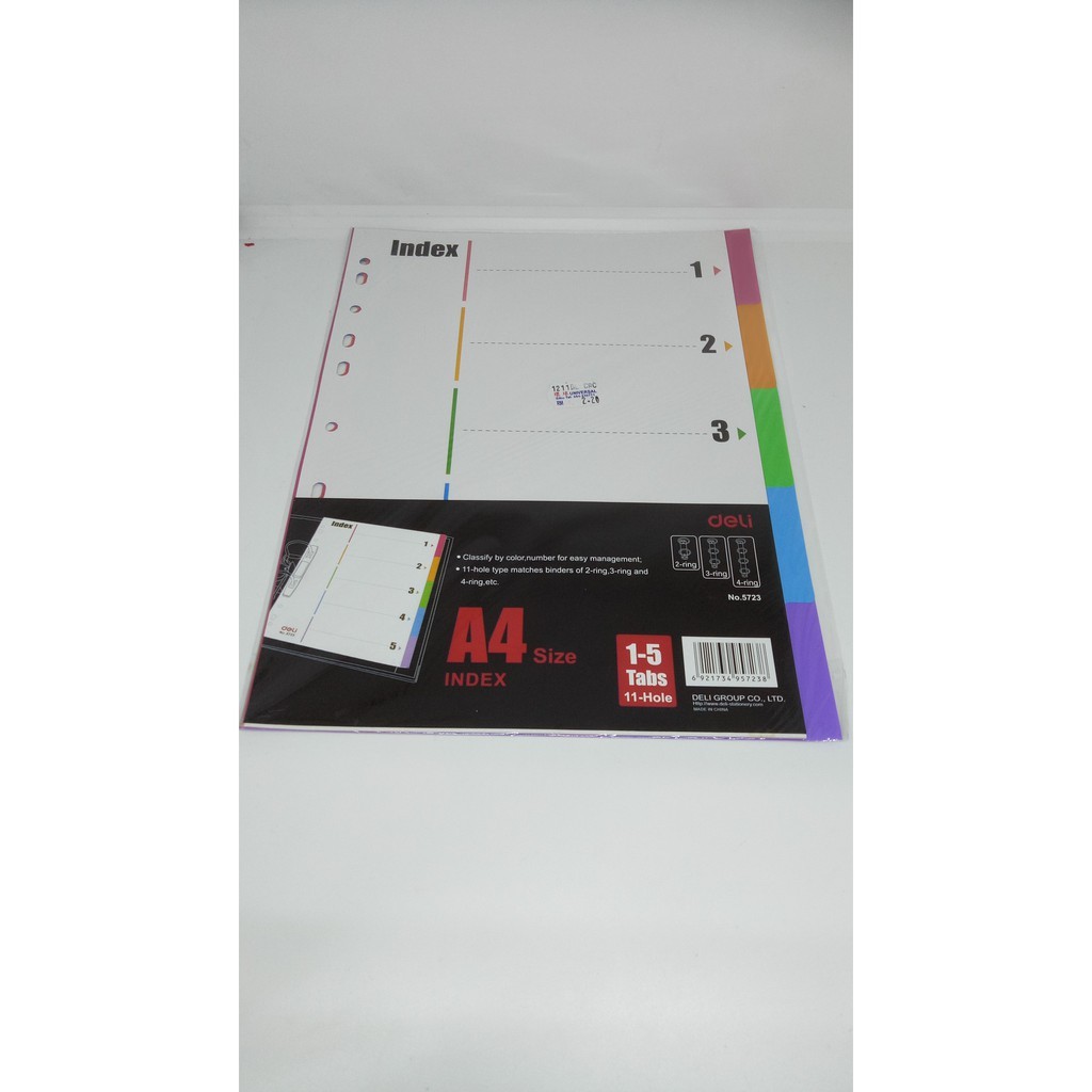 Deli A4 ขนาด 5 สี Index