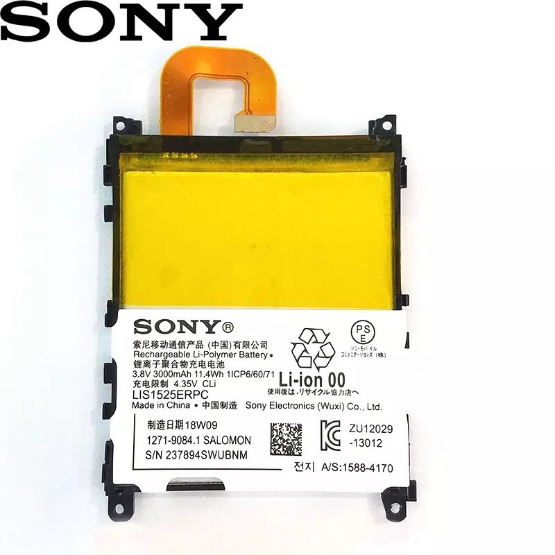 แบตเตอรี่ SONY Xperia Z1 L39h L39 C6902 C6903 C6916 C6943 SO-01F L39T L39U Original 3000MAh LIS1525E