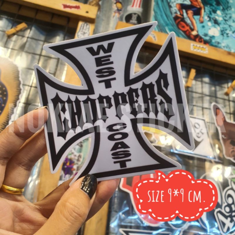 Stickers West Coast chopperสติ๊กเกอร์ตกแต่งรถ.ทั่วไป.เคลือบด้านกันน้ำ ...
