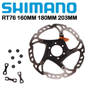 Shimano Slx M7000 Sm Rt76 ดิสก์เบรกโรเตอร์ 6 กลอน 160 มม. 180 มม. 203 มม. Mtb อุปกรณ์เสริมจักรยานเสือภูเขา 1 ชิ้น