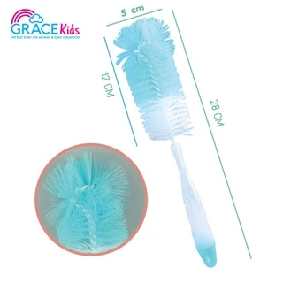 Grace Kids แปรงล้างขวดนมและจุกนมไนล่อน(คละสี) แปรงฟองน้ำ หัวไนล่อน ขนนุ่ม