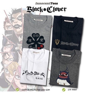 เสื้อยืด[INNOCENTTEES] BLACK CLOVER TSHIRT II ANIME SHIRT II SMALL TO 2XL