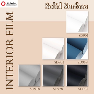 ฟิล์มตกแต่งผนัง ตกแต่งภายใน ปิดผิวเฟอร์นิเจอร์ Interior film สีพื้นไม่มีลาย(Solid Surface) หน้ากว้าง 1.23 เมตร ราคา/เมตร