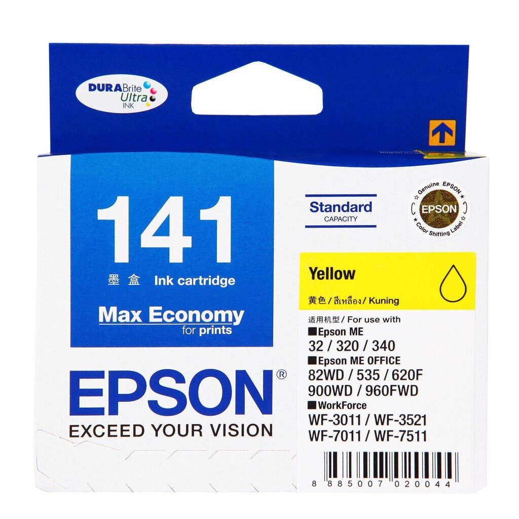 ตลับหมึกอิงค์เจ็ท Epson 141 Yellow #T141490 by Neoshop
