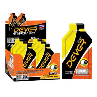 DEVER gel (vital energy) เกลือแร่ สำหรับนักวิ่ง นักกีฬา เจลให้พลังงาน เจลพลังงาน &gt; 40 ML มะนาว 6 ซอง