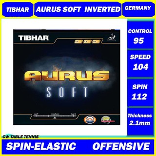 Tibhar Aurus ปิงปอง แบบนิ่ม ยืดหยุ่น 2.1 มม. ผลิตในประเทศเยอรมนี