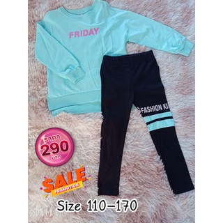 TS204 ชุดแฟชั่นเด็กโต ชุดเด็กหญิงขายาวแขนยาว สไตล์เกาหลี มีไซร์ 110-170