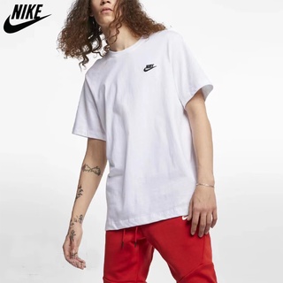 [S-5XL]Nike เสื้อยืดแขนสั้นลําลอง ทรงหลวม สีพื้น เข้ากับทุกการแต่งกาย สําหรับผู้ชาย และผู้หญิง 100%