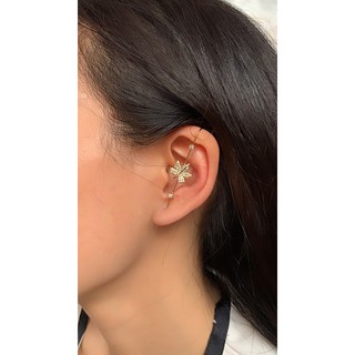 AW-0086 Earcuff ใบเมเปิ้ลสีทอง