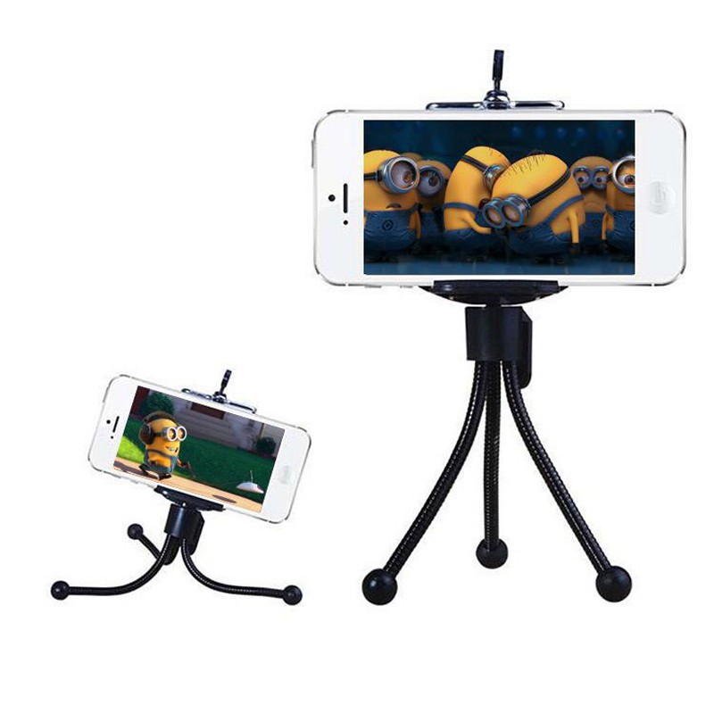 Mini Mobile Phone Three Tripod Desktop Three Tripod Hose Spring Small Tripod Metal Small Hose Three Tripod