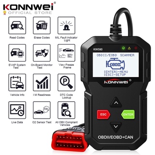 เครื่องสแกนเนอร์ obd 2021 konnwei Kw 590 obd 2 รองรับรถยนต์หลายยี่ห้อ และภาษา