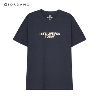【🔥🔥】GIORDANO เสื้อยืดผู้ชาย คอกลม แขนสั้น - Mens Printed Tee 01092302