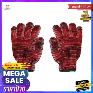 ถุงมือทอโพลีสปัน FITT #7 นิ้ว สีแดงSPUN-POLY GLOVES FITT #7 RED