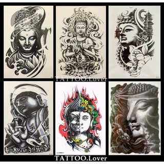 แทททูลายพระโพธิสัตว์#เครื่องราง#หน้ากากเกาหลี⚜️สวยเหมือนสักจริง⚡️Tattoo Sticker 👍สติ๊กเกอร์รอยสักปลอมชั่วคราวกันน้ำได้