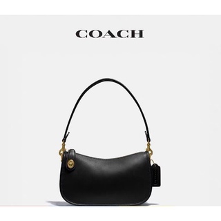 Coach coach new cowhide blue brown, black, white, swinger handbag underarm bagC0721 C0638