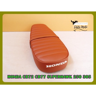 HONDA CB72 CB77 SUPERHAWK 250 305 "BROWN" COMPLETE DOUBLE SEAT  // เบาะ เบาะรถมอเตอร์ไซค์ สีน้ำตาล ผ้าลอน