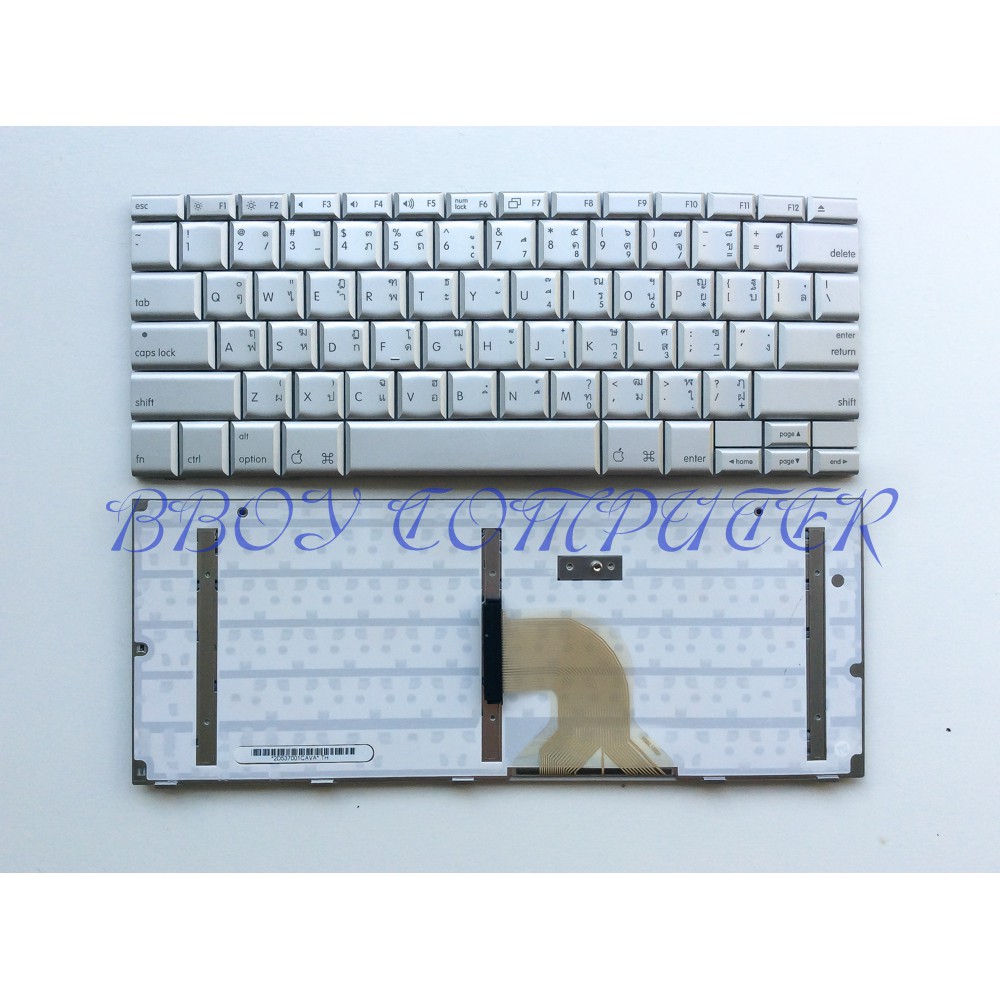 Apple Mac Keyboard คีย์บอร์ด Mac Apple G4 A1138 A1139 สีบรอนส์ TH-EN