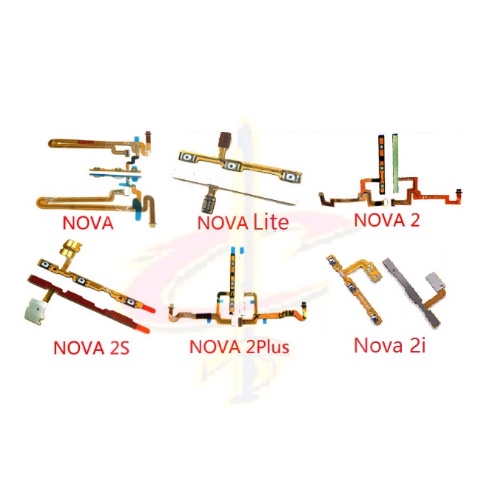 ปุ่มปรับระดับเสียงไฟ flex สําหรับ Huawei Nova 2 2S 2i 3i 3 3E 4 4E 5 5i 5T 5Z 6 7 7i 7se P10 P20 P30