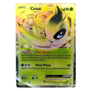 Celebi EX 9/149 เซเลบี Pokemon Matt Card ภาษาอังกฤษ