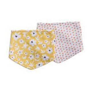 Lulujo ผ้ากันน้ำลาย 2-pack Bandana Bibs - Wildflowers &amp; Dots