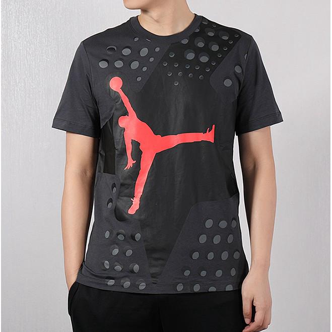 Original nike AIR JORDAN mens short sleeve tshirt black white tee GV5412