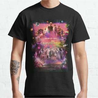 เสื้อยืดคอกลมColdplay X BTS GRAPHIC MY UNIVERSE TEE เสื้อเชิ้ตผู้ชาย คลาสสิก TOTE BAG PIN สติกเกอร์แม่เหล็ก เมาส์S-4XL